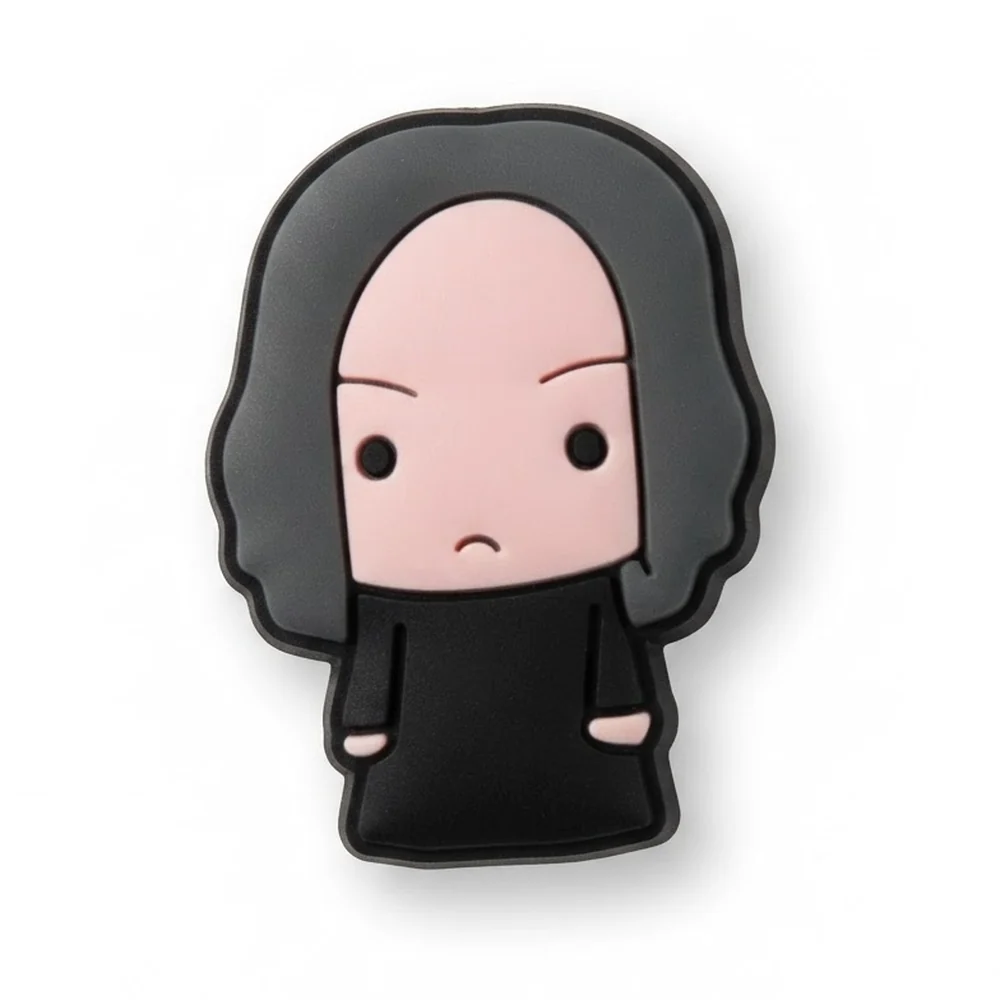 Jibbitz professeur Rogue en robe noire, cheveux noirs, charm Crocs Harry Potter