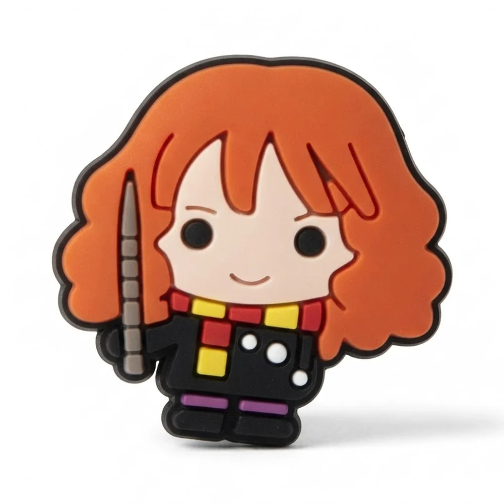 Jibbitz sorcière rousse de Gryffondor avec baguette, charm Crocs Harry Potter
