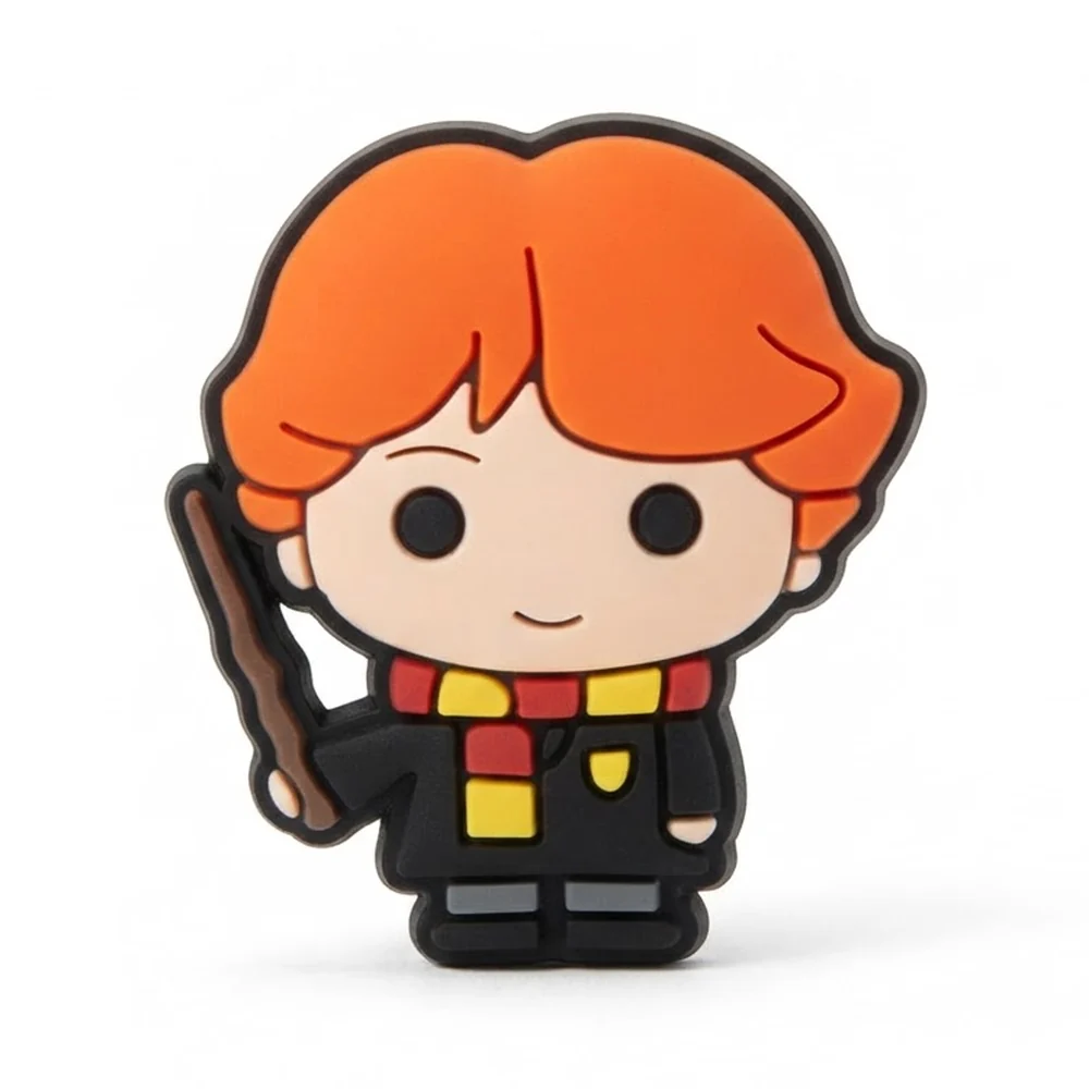 Jibbitz Ron Weasley chibi avec baguette et écharpe Gryffondor, charm Crocs