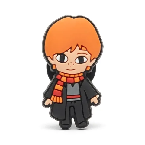 Jibbitz Ron Weasley avec taches de rousseur et écharpe orange, charm Crocs